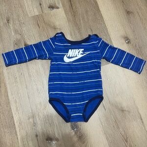NIKE Toddler Boy Logo Striped Long Sleeve Bodysuit